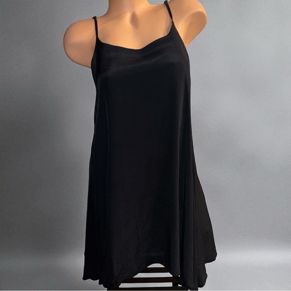Stella Black Chemise slip dress
